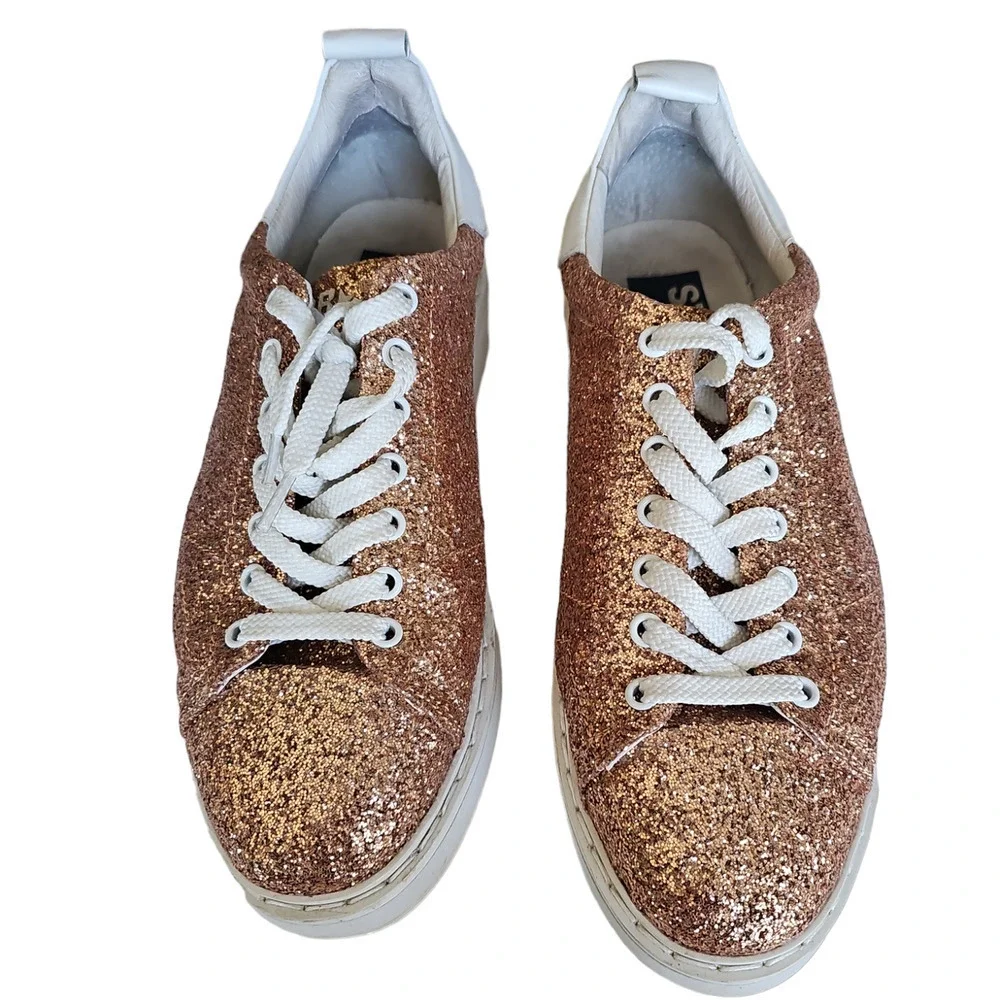 Golden Goose Gold Glitter Athletic Shoes - Picture 3 of 13